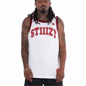 NEW STIIIZY White Basketball Jersey Sz XL Mens